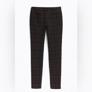 Sanctuary Plaid Straight Leg Pants XS | Brown Check Academia Work Trousers